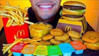 ASMR MCDONALD'S CHICKEN NUGGETS BIG MAC HASH BROWNS WITH CHEESE EATING SOUNDS JERRY MUKBANG 먹방