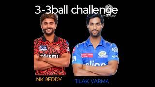 NITISH KUMAR REDDY VS TILAK VARMA 3-3BALL CHALLENGE REAL CRICKET 24 #shorts