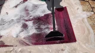 Scraping dirty water off rugs. Compilation #6.oddly satisfying.