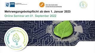 Mehrwegangebotspflicht ab 1. Januar 2023