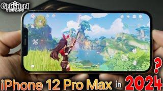 GENSHIN IMPACT Game Test on iPhone 12 PRO MAX in 2024? | (DEFAULT TO HIGHEST SETTINGS TEST)?