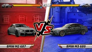 BMW M2 G87 vs. BMW M3 G80 -  Tuning, Sound, Weight & 100-200km/h