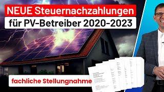 Photovoltaik, Steuer-Nachzahlungen BIS 2020, Rückgängig Investitionsabzugsbetrag IAB & Verluste 2022