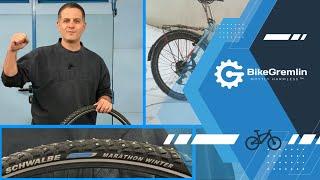 Snow & ice winter (studded) bicycle tyres (Schwalbe Marathon Winter)