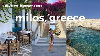 4 DAYS IN MILOS GREECE  | perfect european summer vacation + recommended beaches