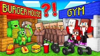 JJ and Mikey: FAT vs STRONG Family Battle in Minecraft - Maizen
