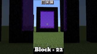 Last Portal no.. Of Block ? #minecraft #shorts #tiktok