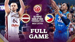 Latvia v Philippines | Full Basketball Game | FIBA Olympic Qualifying Tournament 2024 - Latvia