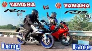 Yamaha R15M vs Yamaha R15 v4 #longrace || Race Till Their Potential | @kaushikyadav__