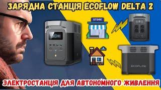 ПОТУЖНА ЗАРЯДНА СТАНЦІЯ ECOFLOW DELTA 2 НА 1024 Wh. ЕЛЕКТРОСТАНЦІЯ ДЛЯ АВТОНОМНОГО ЖИВЛЕННЯ