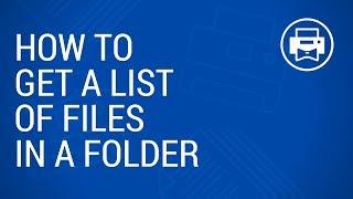 How to get a list of files in a folder and print them