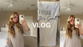 VLOG: planning my bridal shower, wedding updates & opening packages