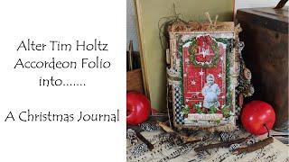 ***ALTER TIM HOLTZ FOLIO INTO CHRISTMAS JOURNAL*** #timholtz #christmascrafts #christmasjournal