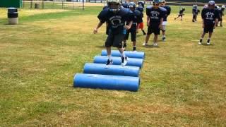 RI Football Academy Linebacker Drills 1