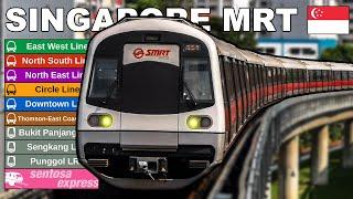  Singapore MRT & LRT - All the Lines (2022) (4K)