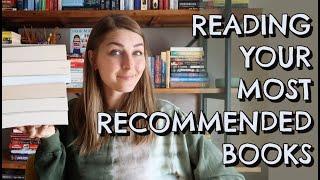 TOP 10 Books (I Own) Recommended by YOU & reading your most voted on book!
