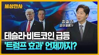 테슬라·비트코인 급등…'트럼프 효과' 언제까지 이어질까? [세상만사] #트럼프 #트럼프효과