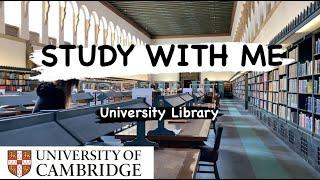 2-hour STUDY WITH ME at Cambridge University Library | no music | #uniofcam #studywithme