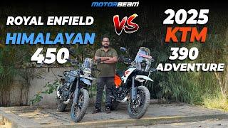 2025 KTM 390 Adventure vs Royal Enfield Himalayan 450 - Adventure or Touring? | @MotorBeam