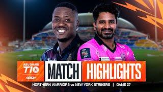 2024 Abu Dhabi T10 I Match 27 Highlights: Northern Warriors vs New York Strikers | Season 8