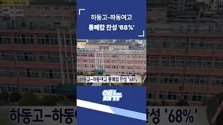 하동고-하동여고 통폐합 찬선 '68%'