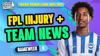 RAYA + JOAO PEDRO UPDATES!  | FPL TEAM NEWS GW6! | Fantasy Premier League Tips 2024/25