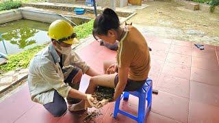 went to work as a wood loader to get money, unfortunately I had an accident | Bàn Thị Diết