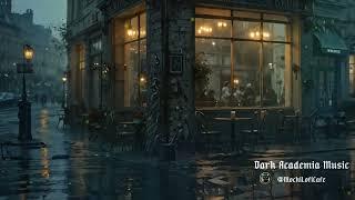 Rainfall Reveries at a Bookshop Café | Dark Academia Music with Rain for Study, Read & Work