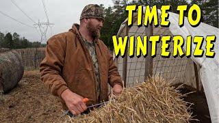 WINTERIZEING THE MOUNTAIN |tiny house, homesteading, off-grid cabin build DIY HOW TO sawmill tractor