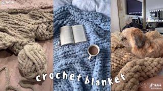 crochet/knit a blanket w me / tiktok compilation