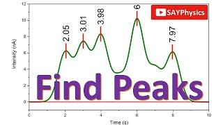 How to find peaks and label peaks in origin