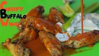 Incredible Crispy Buffalo Wings with Blue Cheese - Oven Baked!