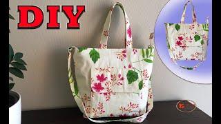 DIY CANVAS CARRY AND SHOULDER TOTE BAG TUTORIAL