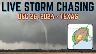  LIVE Houston, Texas Area Tornado Chase - December 26, 2024