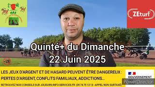 MAX 1-2-3 Turf vos pronostics Quinté+ du Dimanche 22 Juin 2025 ‎@max1-2-3turfvospronosticsh2