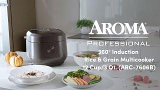 Aroma Housewares Professional 12-Cup(cooked)/ 3Qt. 360° Induction Rice &Grain Multicooker[ARC-7606B]