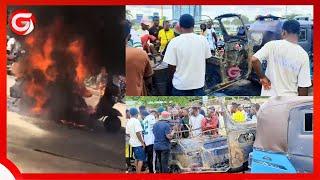 ASKARI ADAIWA KUSABABISHA AJALI ya MOTO- BAJAJI LATEKETEA- DEREVA ALIGOMA KUSHUKA AKACHOMOA WAYA..!