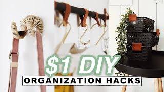 $1 DIY ORGANIZATION HACKS + ROOM DECOR (Dollar Store) // Lone Fox