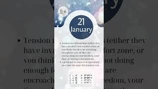 January 21 - Astrological CALENDAR for every day from astro-psychologist Natalia Kami #horoscope