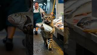 Cat’s Big Catch: The Great Fish Market Heist!