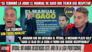 El MANUAL de GAGO que REVOLUCIONA BOCA🟡No HAY DESCENSO en 2024 y TORNEO de 30  Tigre vs BOCA