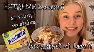 WHAT I EAT IN A DAY all-in recovery EXTREME HUNGER | breakfast at 1am | honouring my hunger