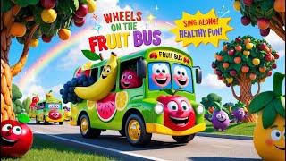  The Wheels on the Fruit Bus | Fun & Tasty Nursery Rhyme Adventure for Kids! 