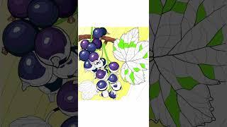 Satisfying Digital Coloring  of Juicy grapes  | Just Relax
