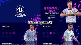 PES 2021 Menu Mod eFootball 2022 Champions Edition by PESNewupdate (CPK & SIDER)