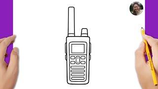 How to draw a walkie talkie easy | Sherry Drawings