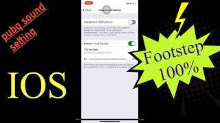 PUBG SOUND SETTING IN IOS | How to increase footsteps | HIGH SOUND IN IPHONE #pubgsoundsetting