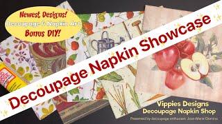 NEW! “NAPKIN SHOWCASE” / DECOUPAGE & MOD PODGE with NAPKINS / Lots of GIFT IDEAS / BONUS DIY