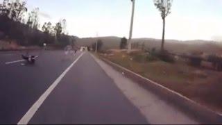 Horrible Crash trying to ride like Chris Froome!