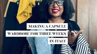 Making a Capsule wardrobe for a month in Rome-How to pack lightly #travel #rome